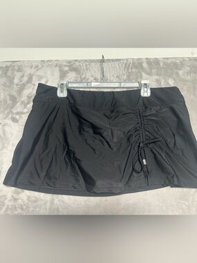 Collections By Catalina Swim Skirt Women’s XL 16/18 Black Side Slit